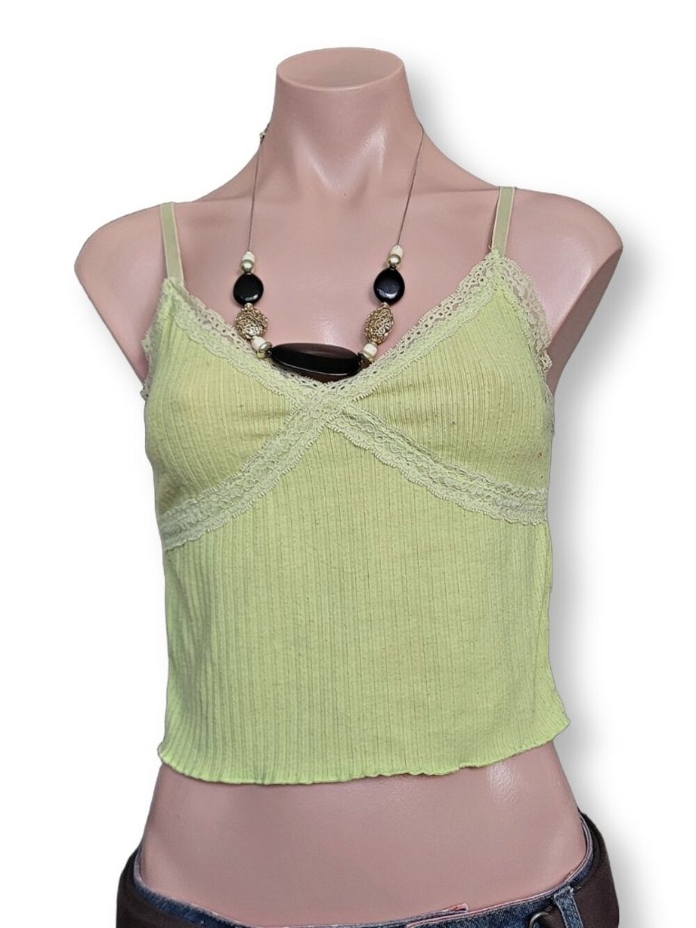 Wild Fable Yellow Ribbed Sleeveless Cami Tank Top (S)